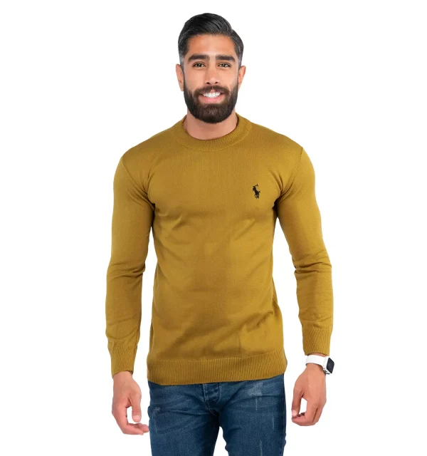 بافت مردانه ساده یقه گرد Polo