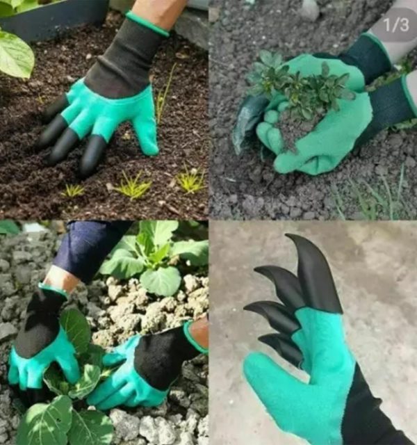 دستکش ناخن دار باغبانی دوکاره